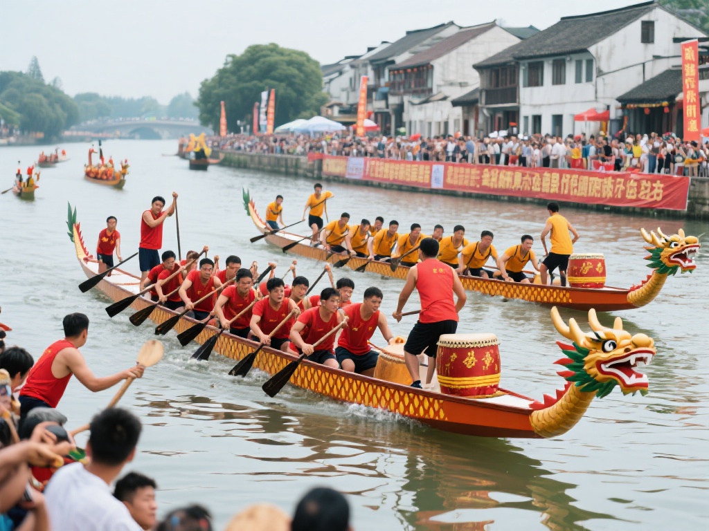 龙舟赛的现代意义
现代龙舟赛早已超越了