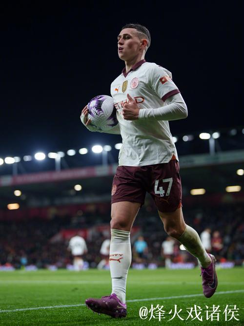 福登第12次代表曼城英超远射破门，并列队史第四